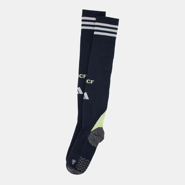 adidas Men's Real Madrid 25/26 Away Replica Over-The-Calf Football Socks Blue adidas Men's Real Madrid 25/26 Away Replica Over-The-Calf Football Socks Blue image number 0