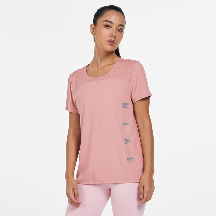 Nike Women's Miler Run Division Top Pink Nike Women's Miler Run Division Top Pink image number 0