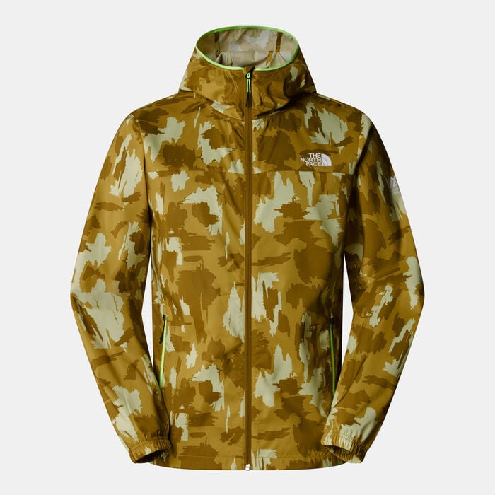 The North Face Men's Mountain Athletics Printed Hooded Wind Jacket Green The North Face Men's Mountain Athletics Printed Hooded Wind Jacket Green image number 0