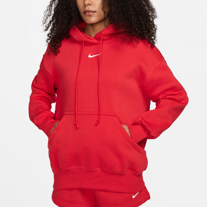 Nike Women's Sportswear Phoenix Fleece Hoodie Red image number 0