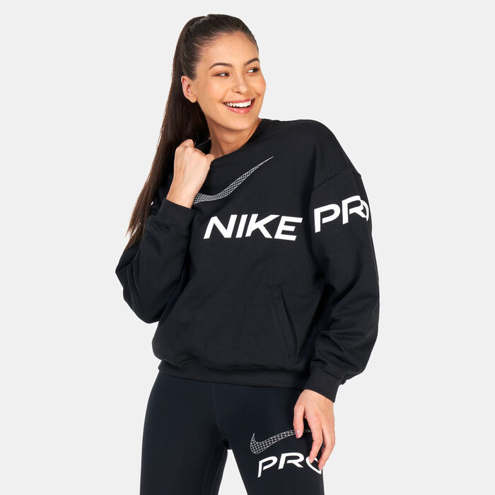 Nike Women's Dri-FIT Get Fit Graphic Crew Sweatshirt Black image number 0