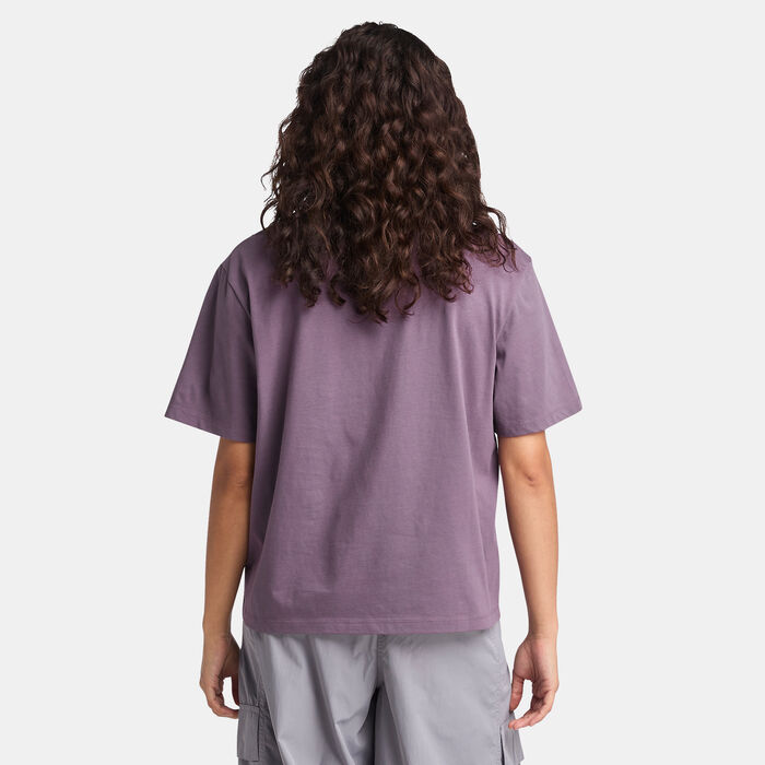 Timberland Women's Stack Logo T-Shirt Purple Timberland Women's Stack Logo T-Shirt Purple image number 1