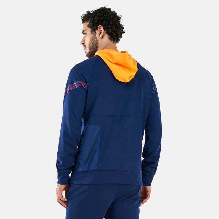 Nike Men's F.C. Barcelona Travel Fleece Hoodie Blue Nike Men's F.C. Barcelona Travel Fleece Hoodie Blue image number 1