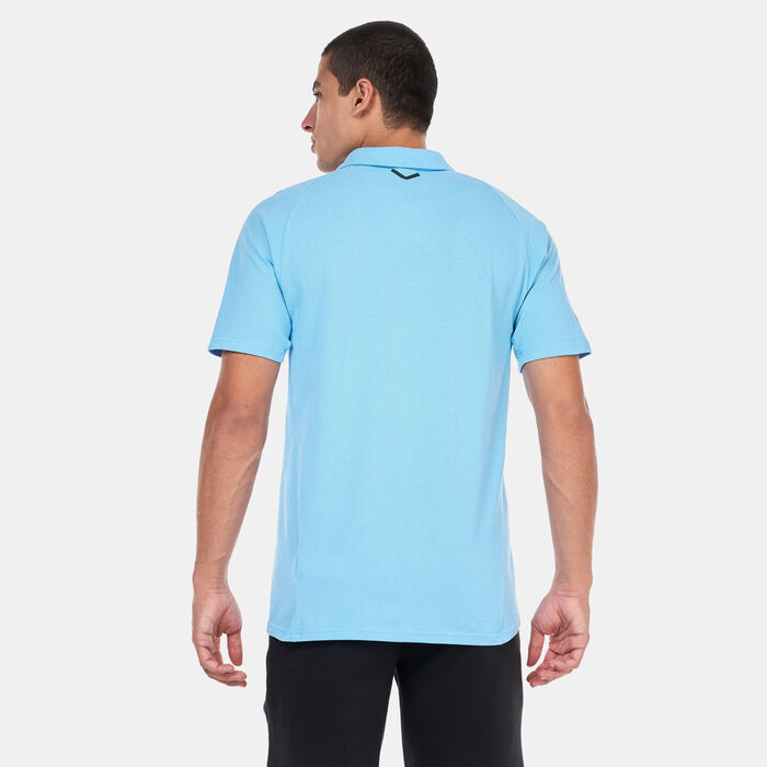PUMA Men's Manchester City F.C. Casuals Football Polo Shirt Blue PUMA Men's Manchester City F.C. Casuals Football Polo Shirt Blue image number 1