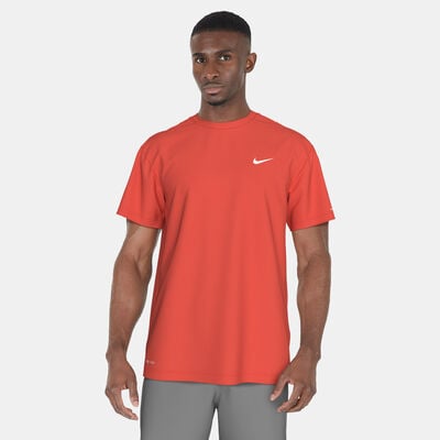 Nike Swim Men's Icon Hydro Rashguard Red Nike Swim Men's Icon Hydro Rashguard Red