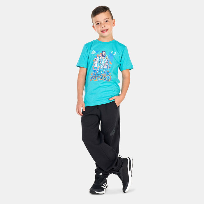 adidas Kids' Messi Football Graphic T-Shirt Green adidas Kids' Messi Football Graphic T-Shirt Green image number 2