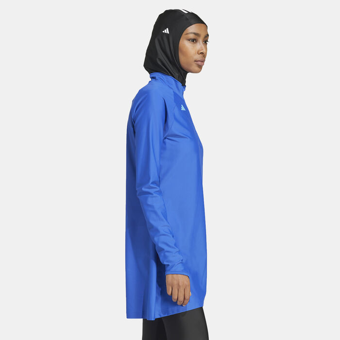 adidas Women's 3-Stripes Swimming Top Blue image number 2