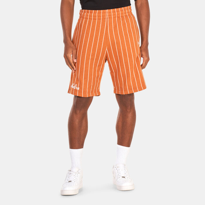 New Era Men's Pinstripe Shorts Brown New Era Men's Pinstripe Shorts Brown image number 0