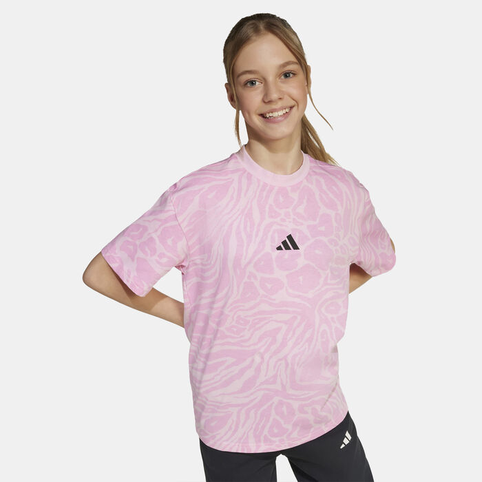 adidas Kids' Future Icons Logo T-Shirt Pink image number 3