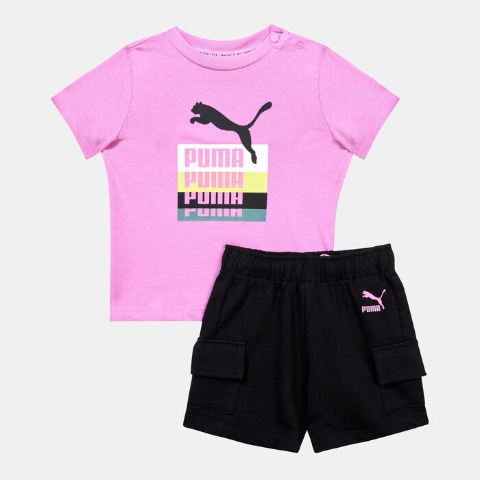 PUMA Kids' Minicats Brand Love Short Set Purple image number 2