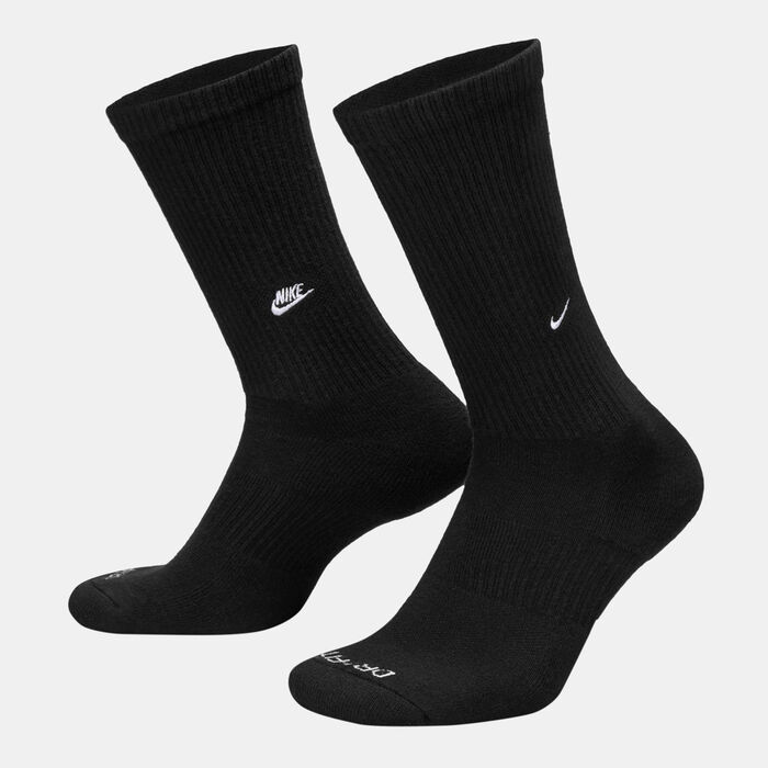 Nike Everyday Cushioned Crew Socks (2 Pairs) Black Nike Everyday Cushioned Crew Socks (2 Pairs) Black image number 0
