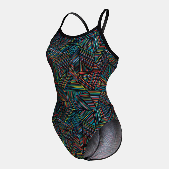 Arena Women's Overview Challenge Swimsuit Black Arena Women's Overview Challenge Swimsuit Black image number 0
