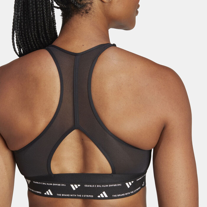 adidas Women's Powerimpact Medium-Support Training Sports Bra Black adidas Women's Powerimpact Medium-Support Training Sports Bra Black image number 5