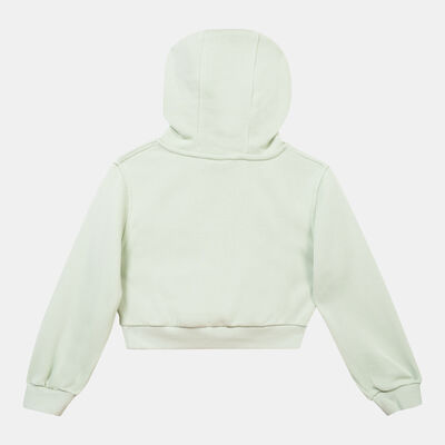 Nike Kids' Sportswear Club Fleece Crop Hoodie Green