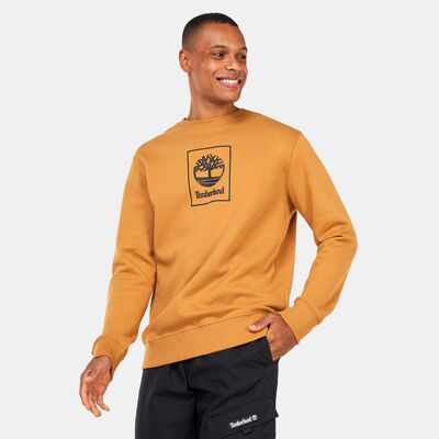 Timberland Men's Stack Logo Crew Sweatshirt yellow