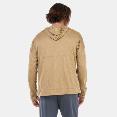 Nike Men's Yoga Dri-FIT Training Jersey Hoodie Beige Nike Men's Yoga Dri-FIT Training Jersey Hoodie Beige