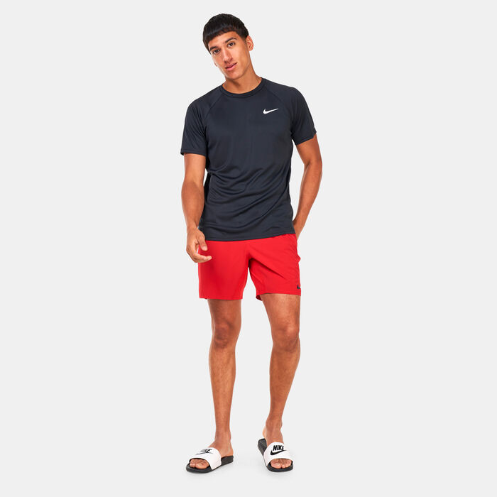 Nike Swim Men's Hydroguard Swimming Top Black Nike Swim Men's Hydroguard Swimming Top Black image number 2