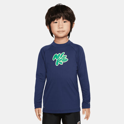 Nike Swim Kids' Logo Hydroguard Swimming T-Shirt Blue Nike Swim Kids' Logo Hydroguard Swimming T-Shirt Blue