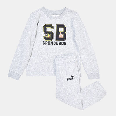 PUMA Kids' x SpongeBob SquarePants Sweatshirt and Sweatpants Set (Baby and Toddler) Grey PUMA Kids' x SpongeBob SquarePants Sweatshirt and Sweatpants Set (Baby and Toddler) Grey