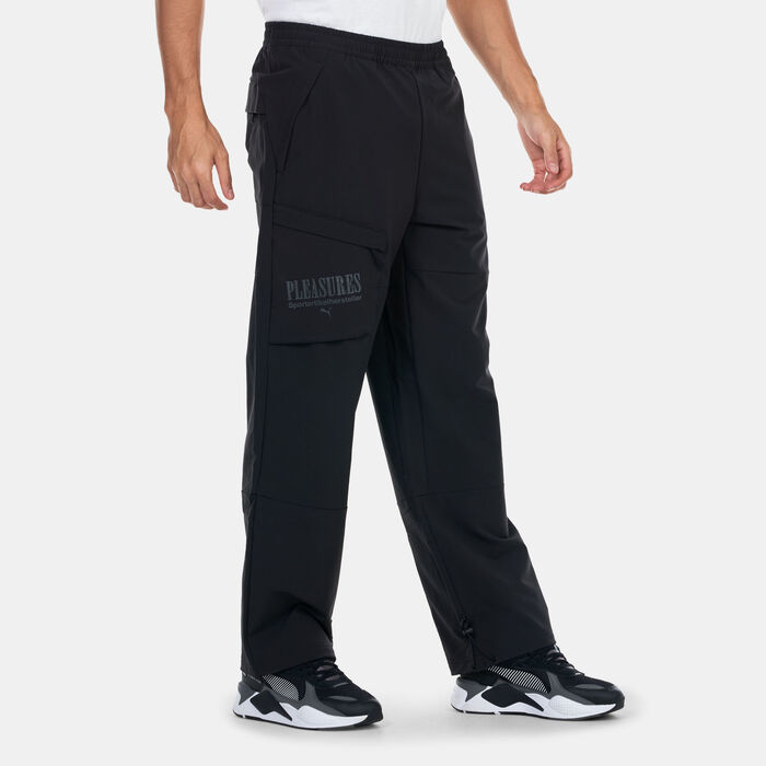 PUMA Men's x PLEASURES Cargo Pants Black PUMA Men's x PLEASURES Cargo Pants Black image number 0