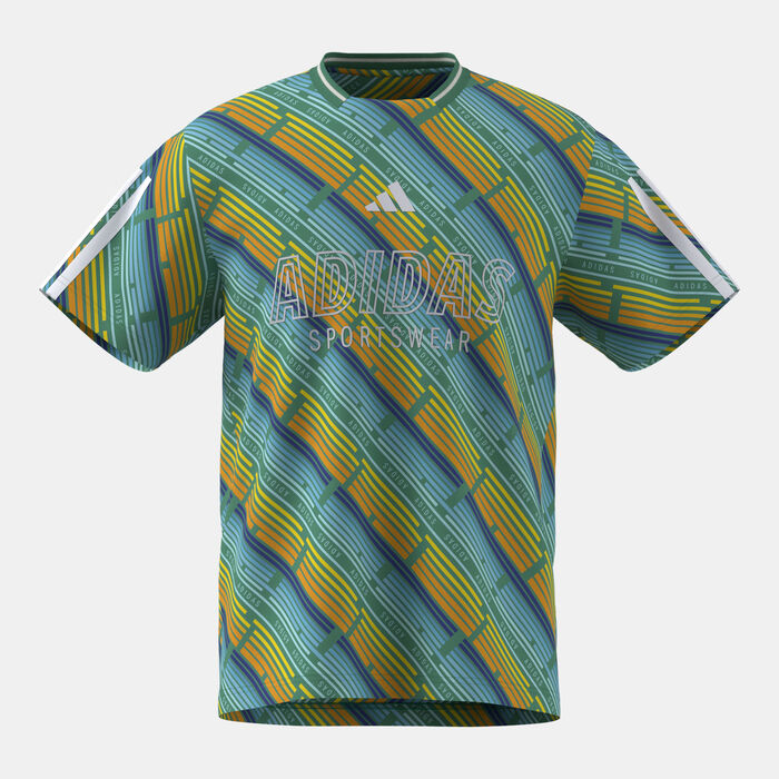 adidas Men's Emerging Harmony Allover Print T-Shirt Multi-Color adidas Men's Emerging Harmony Allover Print T-Shirt Multi-Color image number 0