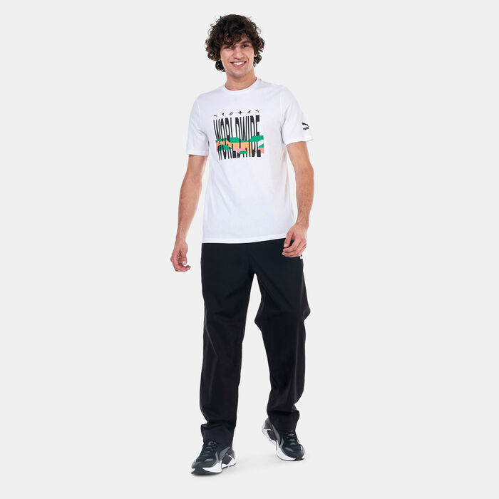 PUMA Men's Worldwide Graphic T-Shirt White PUMA Men's Worldwide Graphic T-Shirt White image number 2