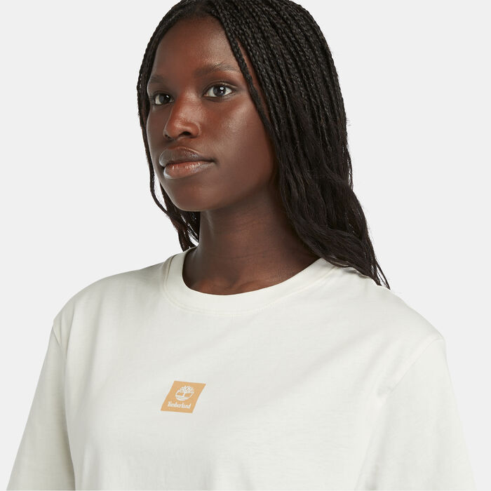 Timberland Women's Stack Logo T-Shirt White image number 3