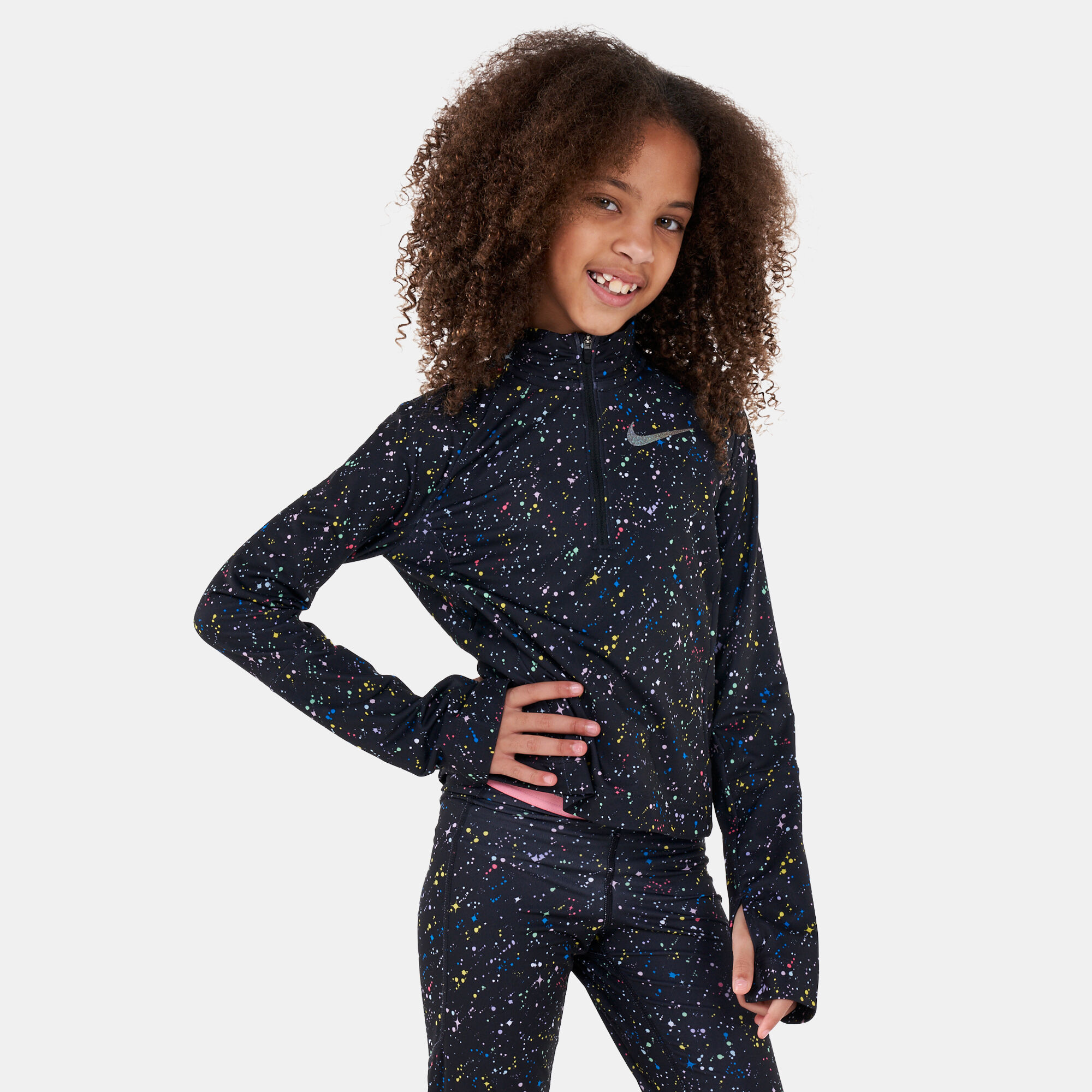 Nike women's metallic long sleeve best sale shirt