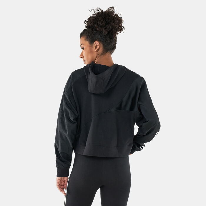 adidas Originals Women's Adicolor Split Trefoil Hoodie Black image number 1