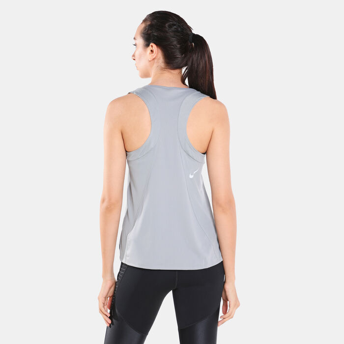 Nike Women's Dri-FIT Race Running Singlet Grey image number 1