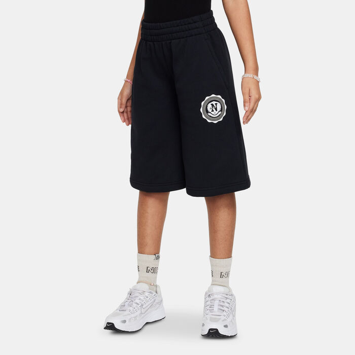 Nike Kids' Sportswear French Terry Shorts Black Nike Kids' Sportswear French Terry Shorts Black image number 0
