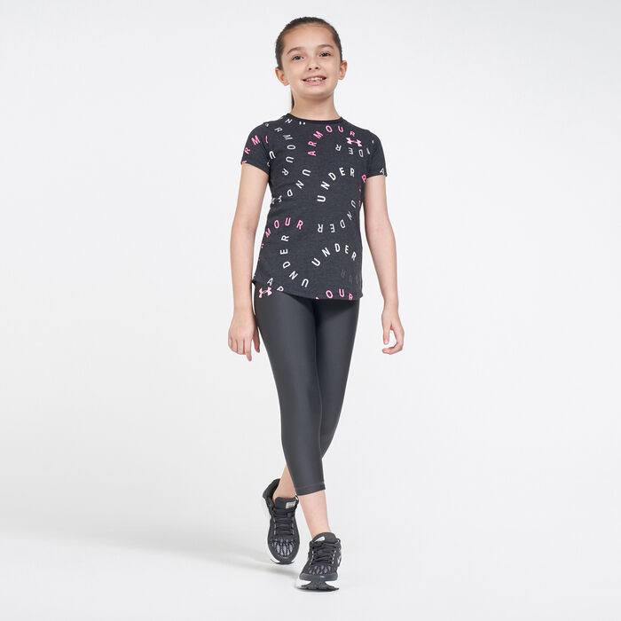 Kids' HeatGear® Armour Ankle Crop Girls’ Capri Leggings (Younger Kids)