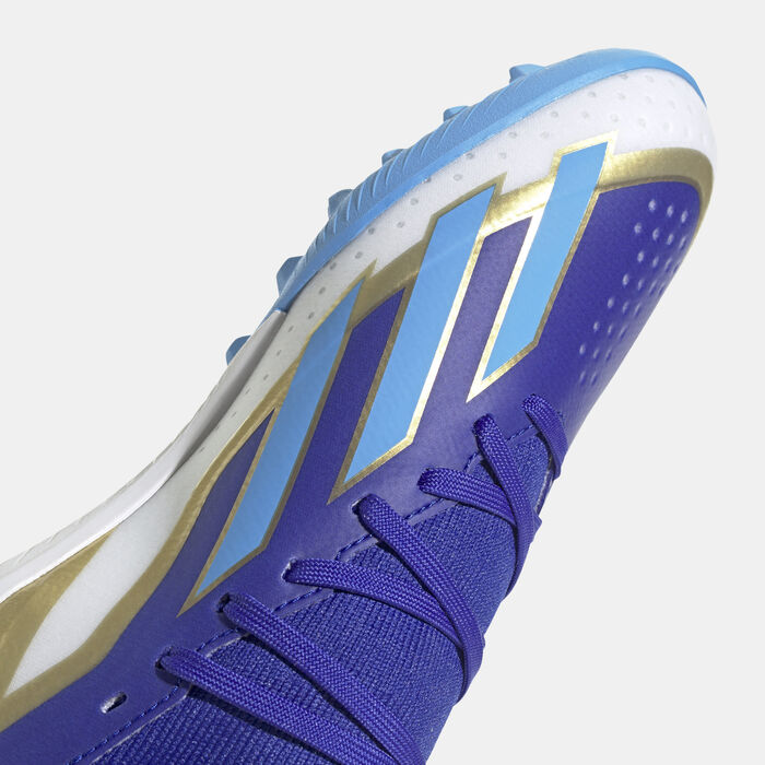 adidas Kids' X Crazyfast Messi League Turf Ground Football Shoes Blue image number 4