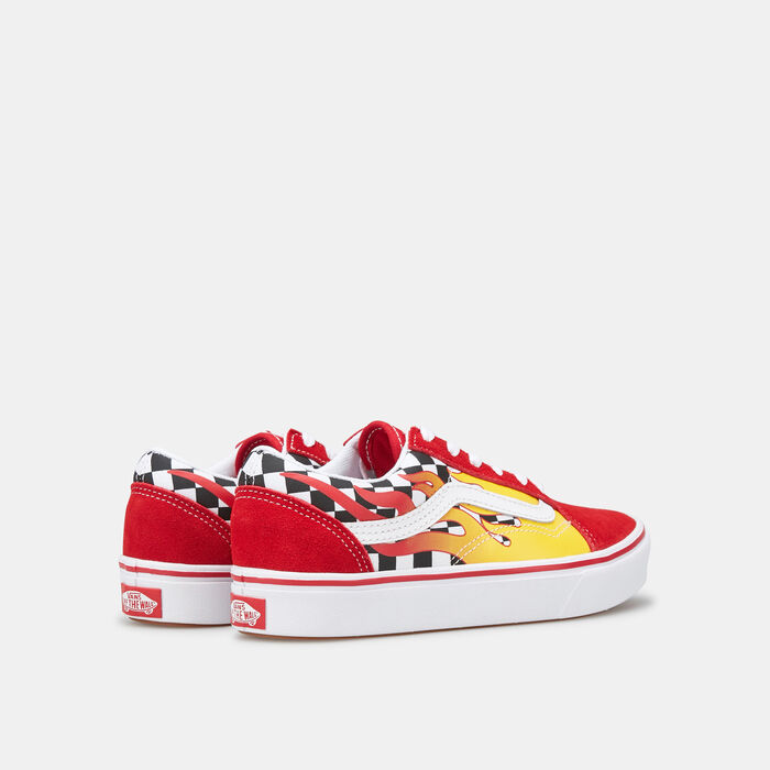 Vans Kids' Flame ComfyCush Old Skool Unisex Shoe (Older Kids) Red Vans Kids' Flame ComfyCush Old Skool Unisex Shoe (Older Kids) Red image number 2