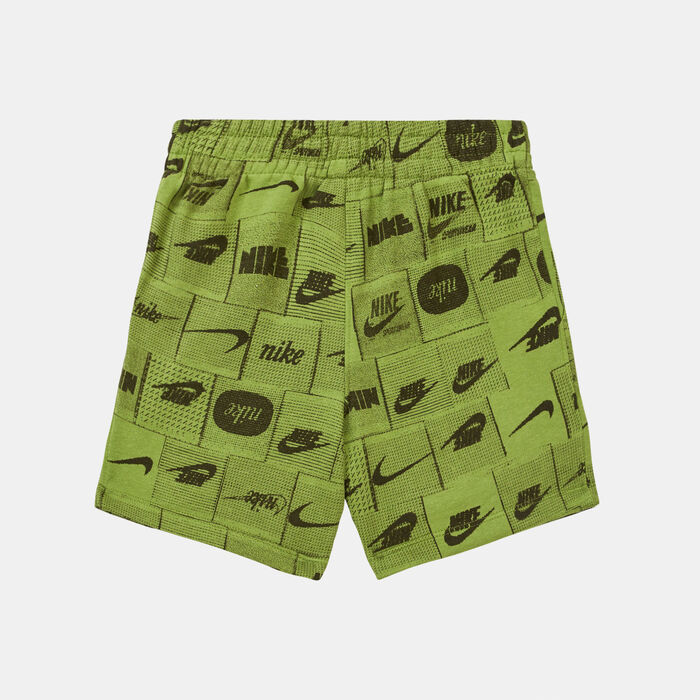 Nike Kids' Sportswear Club Allover Shorts (Babies and Younger Kids) yellow Nike Kids' Sportswear Club Allover Shorts (Babies and Younger Kids) yellow image number 1