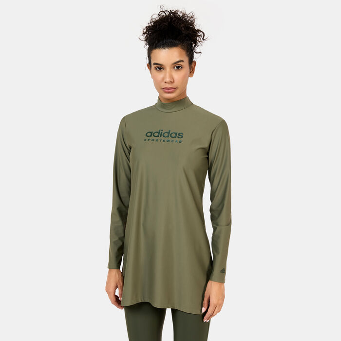 adidas Women's Padded Full Cover Wear 3-Piece Swiming Set Green image number 0