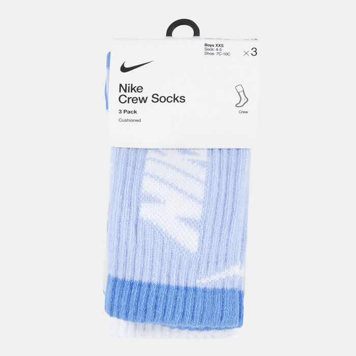 Nike Kids' Graphic Crew Socks (3 Pack) Blue Nike Kids' Graphic Crew Socks (3 Pack) Blue image number 2