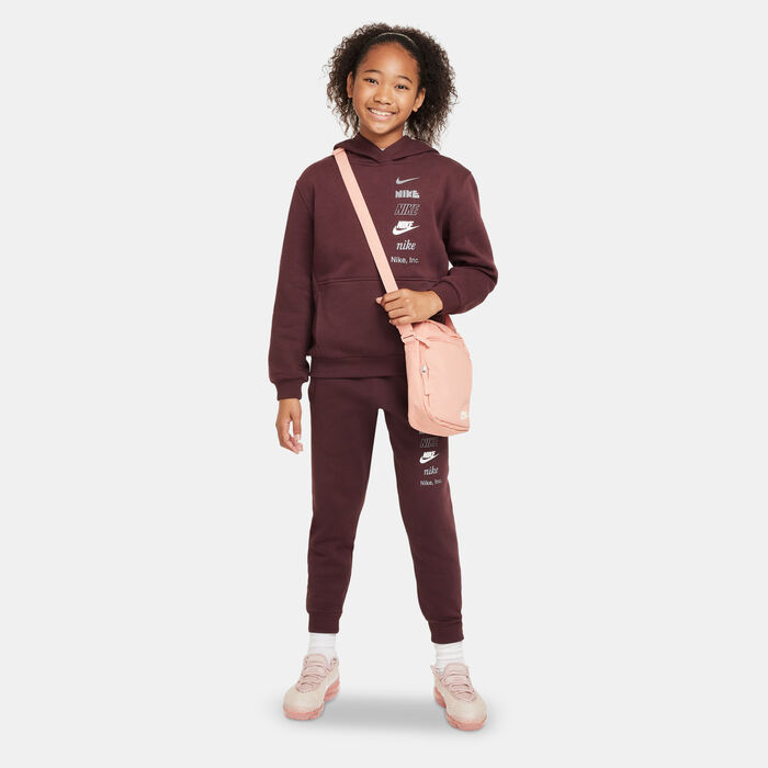 Nike Kids' Sportswear Club Fleece Hoodie Maroon Nike Kids' Sportswear Club Fleece Hoodie Maroon image number 2