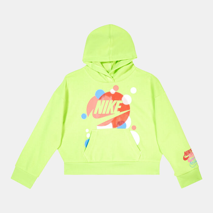 Nike Kids' French Terry Pullover Hoodie Green image number 0