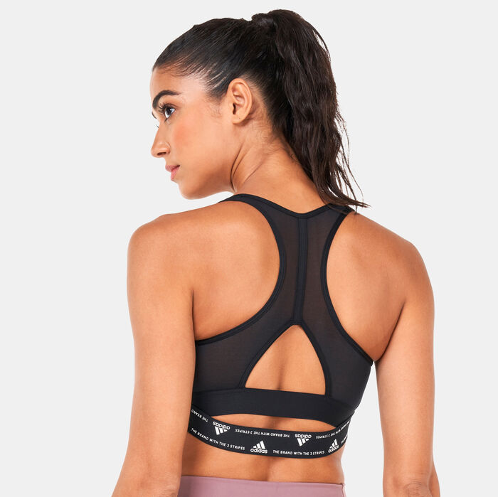 adidas Women's Powerreact Training Sports Bra Black adidas Women's Powerreact Training Sports Bra Black image number 1