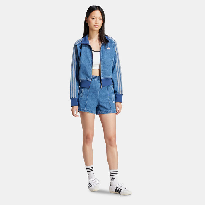 adidas Originals Women's Adicolor Denim Track Jacket Blue adidas Originals Women's Adicolor Denim Track Jacket Blue image number 2