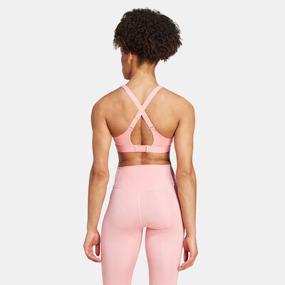 adidas Women's TLRDREACT High-Support Training Sports Bra Pink