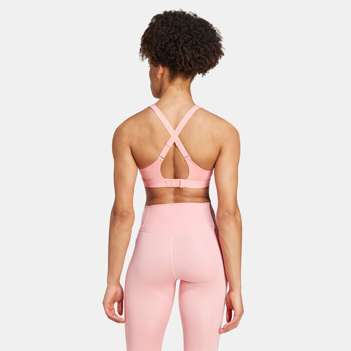 adidas Women's TLRDREACT High-Support Training Sports Bra Pink image number 1