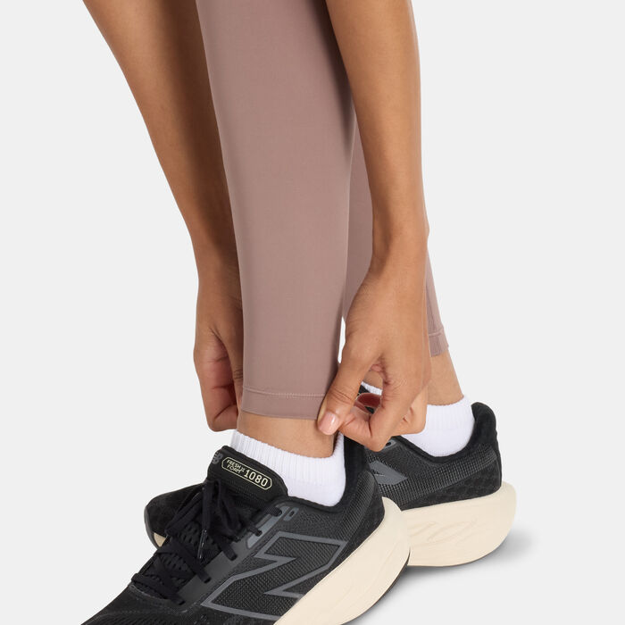 New Balance Women's Sleek Sport Leggings Beige New Balance Women's Sleek Sport Leggings Beige image number 3