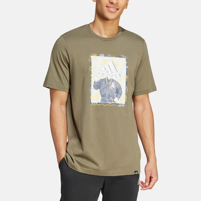 adidas Men's Doodle Graphic T-Shirt Green adidas Men's Doodle Graphic T-Shirt Green image number 1