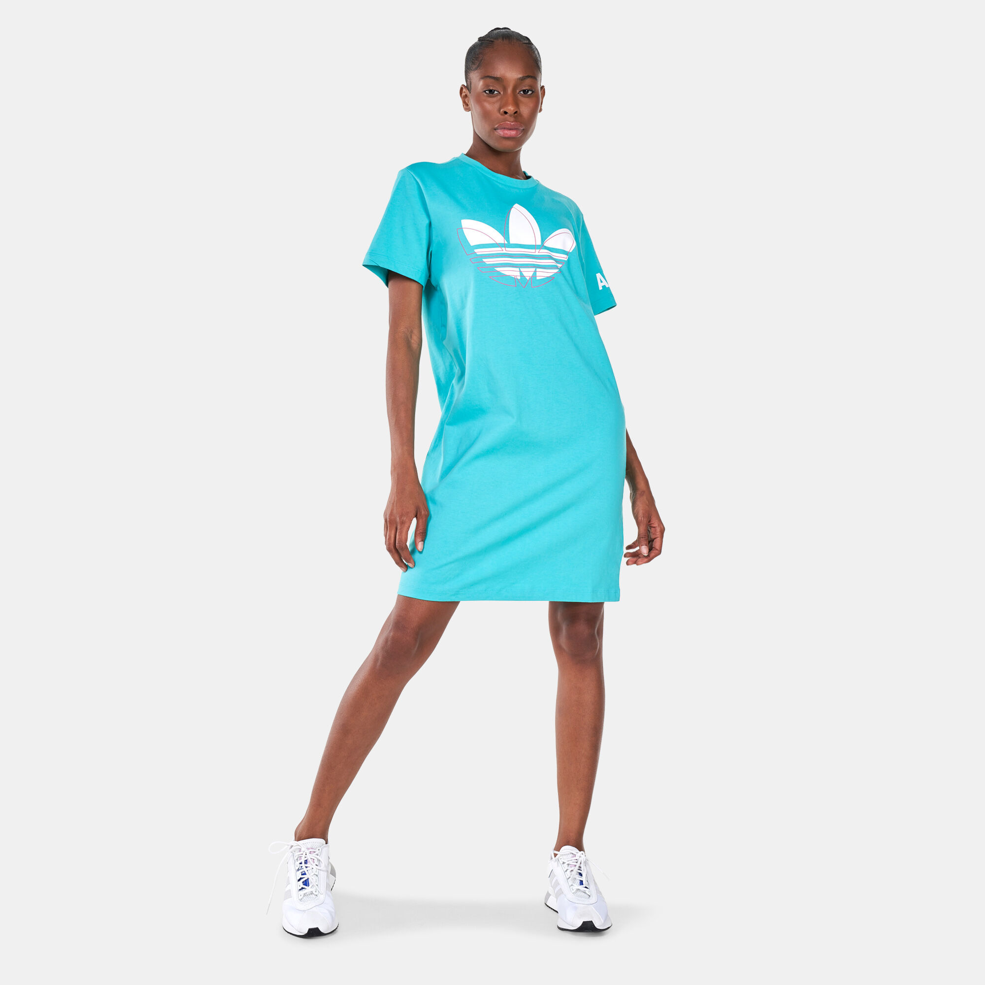 Adidas trefoil dress blue discount