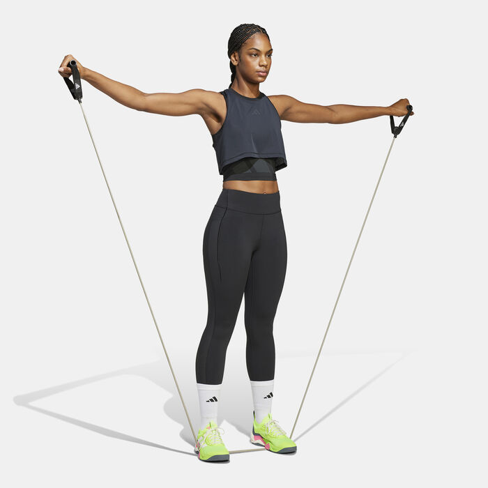 adidas Women's Cool Intensity 2-In-1 Training Tank Top Black adidas Women's Cool Intensity 2-In-1 Training Tank Top Black image number 2
