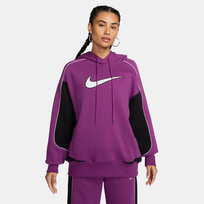 Nike Women's Sportswear Fleece Hoodie Purple Nike Women's Sportswear Fleece Hoodie Purple image number 0