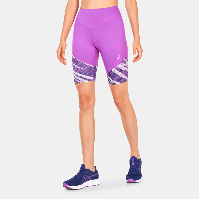 ASICS Women's Wild Camo Sprinter Short Leggings Purple ASICS Women's Wild Camo Sprinter Short Leggings Purple image number 0