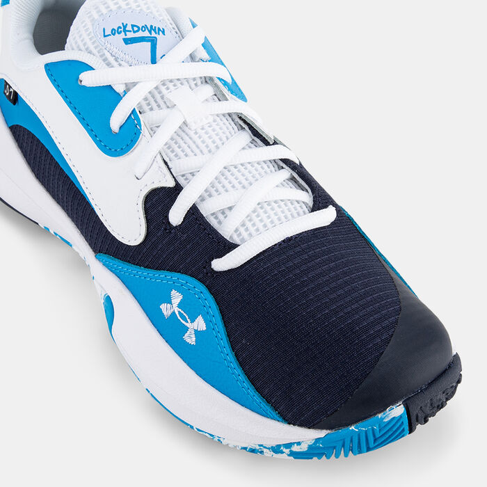 Under Armour Lockdown 7 Low Basketball Shoes Blue Under Armour Lockdown 7 Low Basketball Shoes Blue image number 4